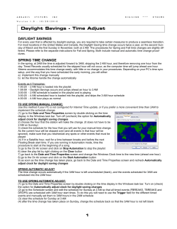 Daylight Savings - Time Adjust