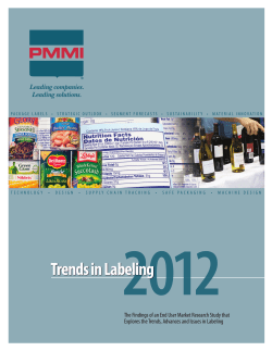 Copyright 2012 Packaging Machinery Manufacturers
