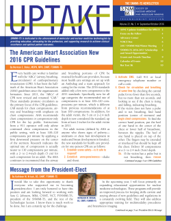 The American Heart Association New 2016 CPR Guidelines