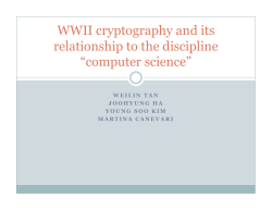 WWII cryptography and its relationship to the discipline