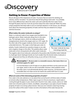 Getting to know Properties of Water