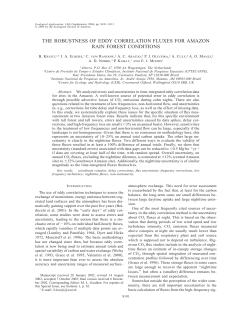 the robustness of eddy correlation fluxes for amazon rain forest