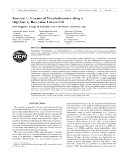 Seasonal to Interannual Morphodynamics along a High