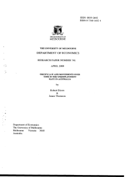 department of economics - Faculty of Business and Economics