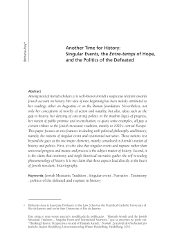 Another Time for History: Singular Events, the Entre
