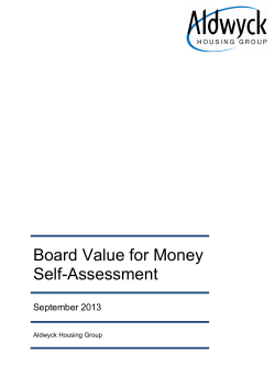 Board Value for Money Self-Assessment