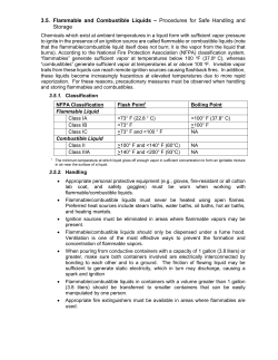 Flammable and Combustible Liquids &ndash; Procedures for