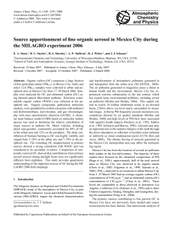 Source apportionment of fine organic aerosol in Mexico City during