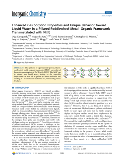 Enhanced Gas Sorption Properties and Unique Behavior toward