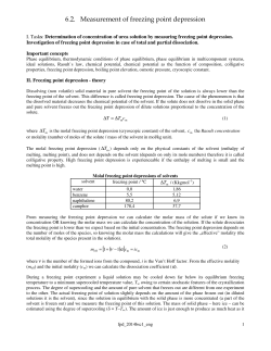 6.2. Measurement of freezing point depression