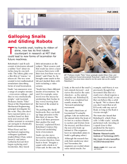 Galloping Snails and Gliding Robots