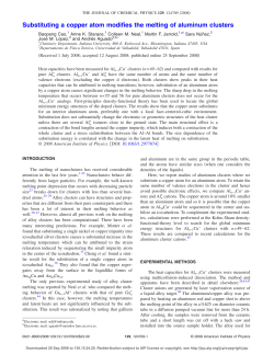 Substituting a copper atom modifies the melting of