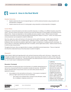 Lesson 6: Area in the Real World