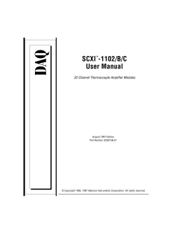 SCXI&trade;-1102/B/C User Manual
