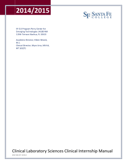 Clinical Laboratory Sciences Clinical Internship