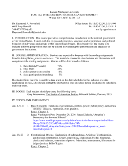 syllabus - Eastern Michigan University