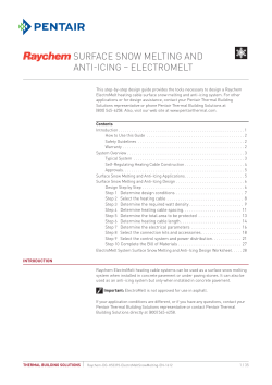 ElectroMelt Snow Melting System Design Guide