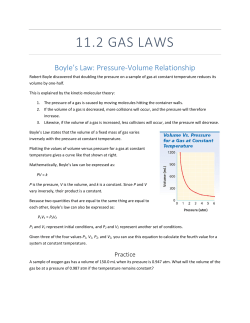 11.2 GAS LAWS