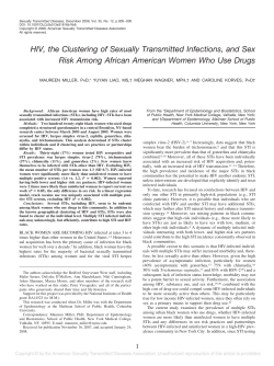 HIV, the Clustering of Sexually Transmitted Infections, and Sex Risk