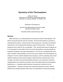 Dynamics of the Thermosphere