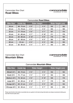 to the Cannondale Size Guide
