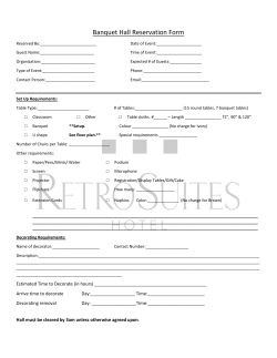 Banquet Hall Reservation Form