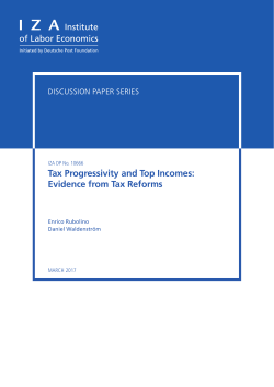 Tax Progressivity and Top Incomes: Evidence from Tax Reforms
