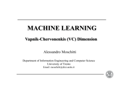 VC-Dimension - Department of information engineering and
