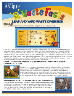 LEAF AND YARD WASTE DIVERSION