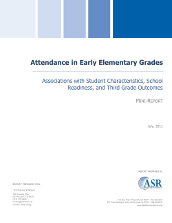 Attendance in Early Elementary Grades