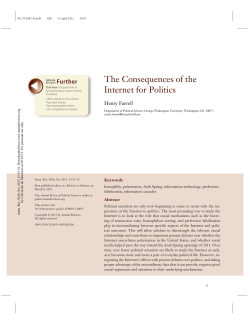 The Consequences of the Internet for Politics