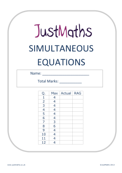 simultaneous equations