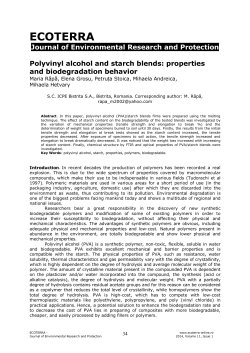 polyvinyl alcohol and starch blends
