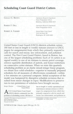 Scheduling Coast Guard District Cutters