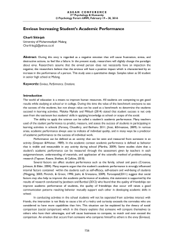 Envious Increasing Student`s Academic Performance