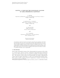 GIOTTO: A CODE FOR THE NONLINEAR ANALYSIS OF AREA