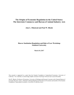 The Origins of Economic Regulation in the