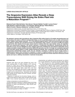 The Grapevine Expression Atlas Reveals a Deep