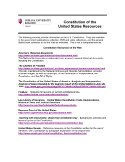 Constitution of the United States Resources