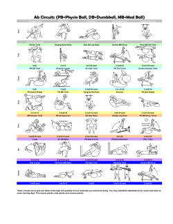 Ab Circuits (PB=Physio Ball, DB=Dumbbell, MB