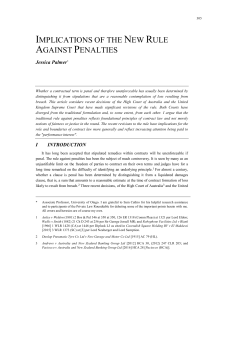 implications of the new rule against penalties
