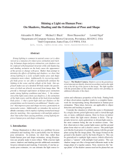 Shining a Light on Human Pose: On Shadows, Shading and the