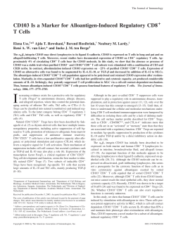 CD103 Is a Marker for Alloantigen
