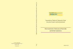 Risk Assessment of Mixture of Pesticides and Similar Substances