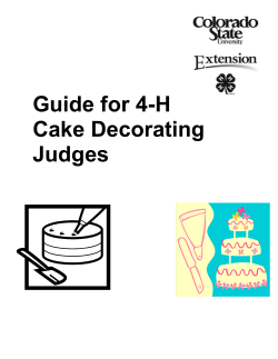 4-H Cake Decorating Standards - Colorado 4-H