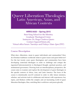 Syllabus - Starr King | School for the Ministry