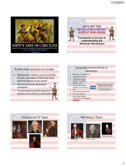 The Road to Revolution