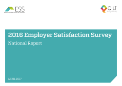2016 Employer Satisfaction Survey
