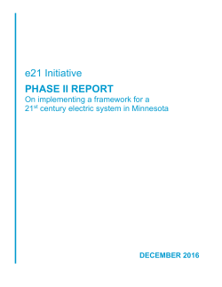 e21 Initiative PHASE II REPORT