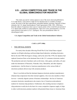us - japan competition and trade in the global semiconductor industry